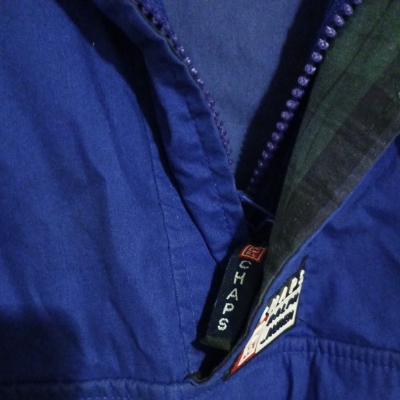 Vintage Chaps Ralph Lauren Anorak Mens L blue  1/2 Zip Windbreaker Pullover Y2K - Picture 4 of 16